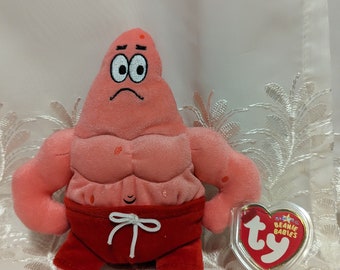 Ty Beanie Baby - Muscle Man Star Patrick The Starfish (6in)