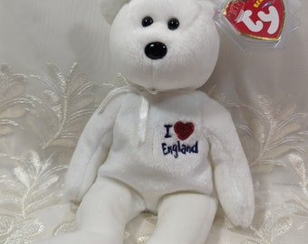 Ty Beanie Baby - I love England the Bear (8.5in) UK Exclusive