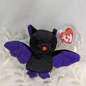 Ty Halloweenie Beanie - Scarem The Black Halloween Bat (4in) *Tiny*