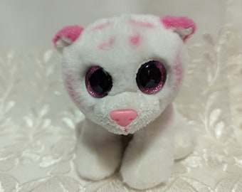 Ty Beanie Babies - Tabor The White And Pink Cat -  Collectible Plush Toys - No Hang Tag