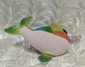 Stuffed Animal Nori Narwhal Beanie Boo Ty Beanie Boo Clips Nori
