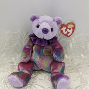 2月6日誕生日●マサチューセッツ●Ty ビーニーズ Beanie Baby Ty ビーニーベイビー - 2月の誕生日ピエロベア（6インチ） - Etsy 日本