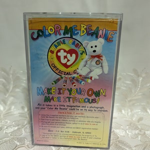 Ty Beanie Baby Color Me Beanie the Bear orange Ribbon Sealed - Etsy