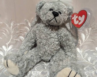 TY Attic Treasure Collection - Sterling The Silver Angel Bear -  Plush Toy (9in)