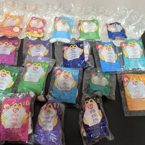 Complete Lot Of 2000 McDonald&#39;s Ty Teenie Beanie Babies In Original Packaging * Sold As Set Or Individual *