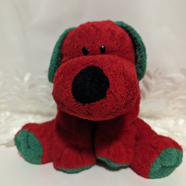 Ty Pluffies - Jingles The Red Christmas Dog (10in) No Tag