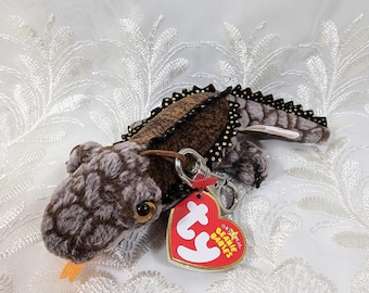Ty Beanie Baby Clip - Bali The Komodo Dragon - Mint  Plush Metal Keychain (4in)
