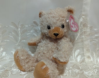 Ty Beanie Baby - Étiquette volante délavée Curls The Bear (6 pouces)