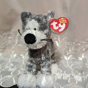 Ty Beanie Baby - Catsby The Gray Cat (6.5in)