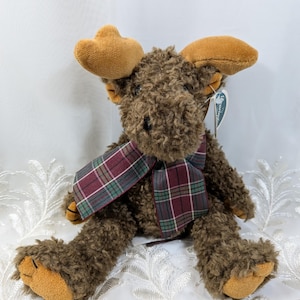 The Bearington collection - Reggie the Adorable Moose (9in) Vintage Plush Toy