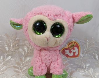 Ty Beanie Boo Leyla the Pink Sheep (6in) Non-mint Tag Sweden