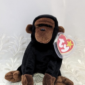 Ty Beanie Baby - Congo the black and brown gorilla (6in)
