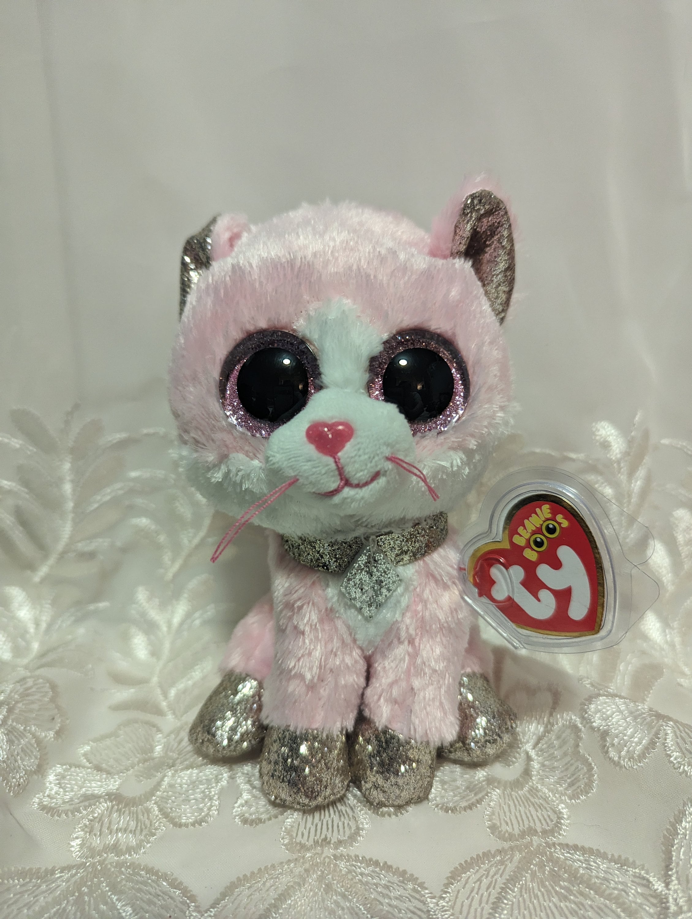 Ty Beanie Boo Fiona the Pink Cat 6in - Etsy