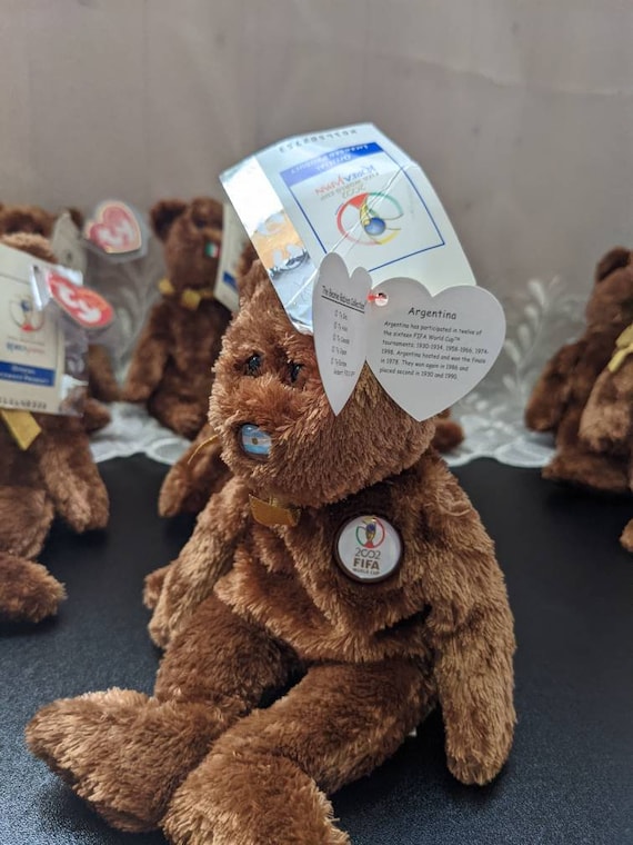 Ty Beanie Babies FIFA Champion Bears - Argentina USA Italy England
