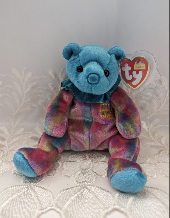 Ty Beanie Baby December the Birthday Clown Bear 6in Etsy UK