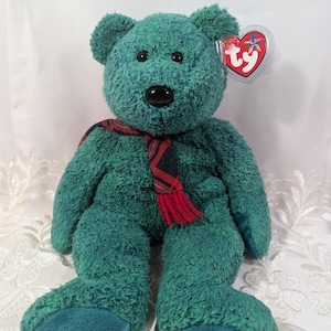 Ty Beanie Buddy - Wallace The Green Bear (12in)