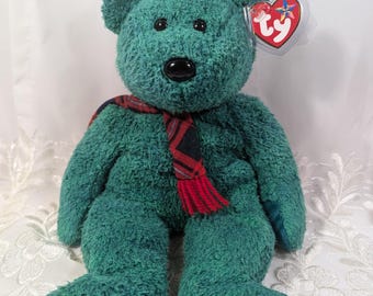 Ty Beanie Buddy Wallace the Green Bear (12in)