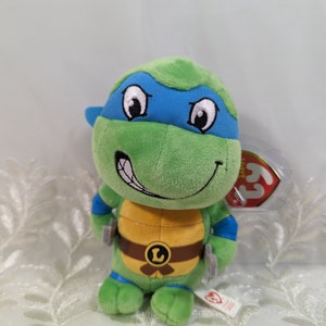 Ty Beanie Baby - Leonardo Teenage Mutant Ninja Turtle (6 in) Sammler Plüschtier im Ruhestand