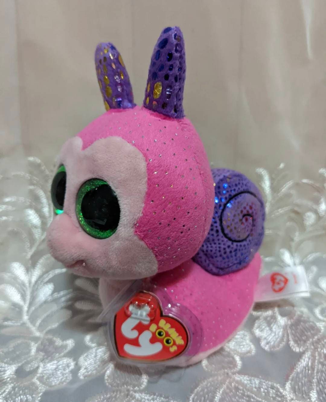 Ty Beanie Boos Scooter the Pink Snail Mint Collectible Plush Etsy