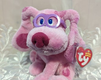 Ty Beanie Baby - Magenta The Dog From Blue's Clues - Near Mint  *Rare* Plush Toy (6in)