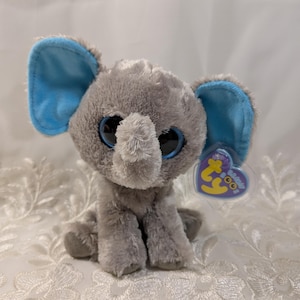 Ty Beanie Boo - Peanut The Elephant (6in) *Rare* First Generation, Purple Tag