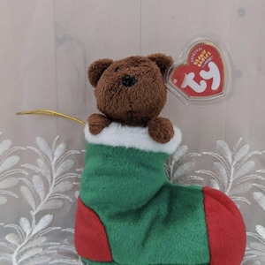 Ty Beanie Baby - Stockings The Bear im Weihnachtsstrumpf (16 cm)