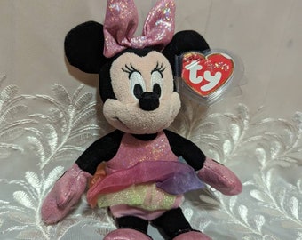 Ty Sparkle Collection Beanie Baby - Minnie Mouse The Mouse From Disney - Plush Toy (9in) Non-mint Tags Pre-owned