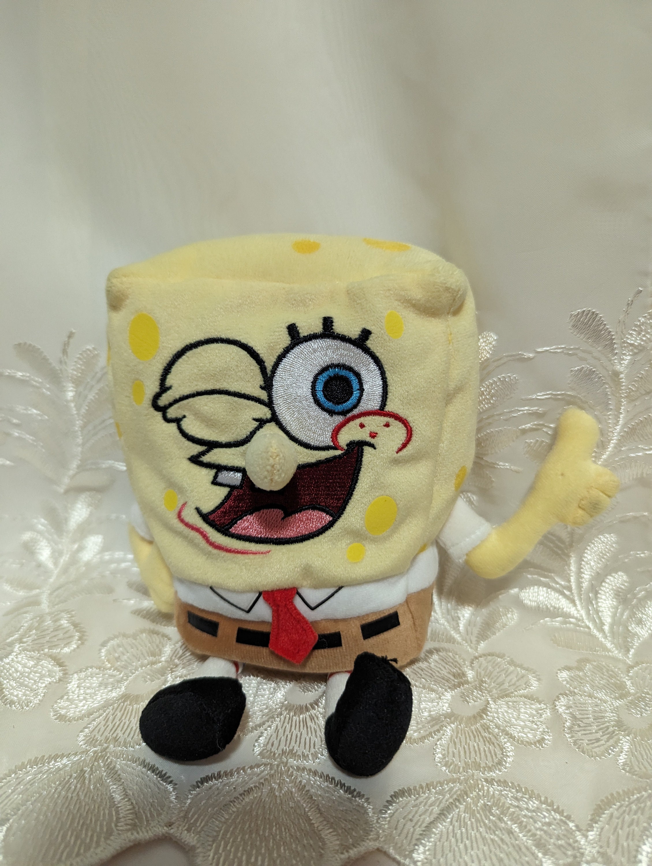 Ty Beanie Baby - Spongebob Thumbs up (8in) No Hang Tag - Etsy
