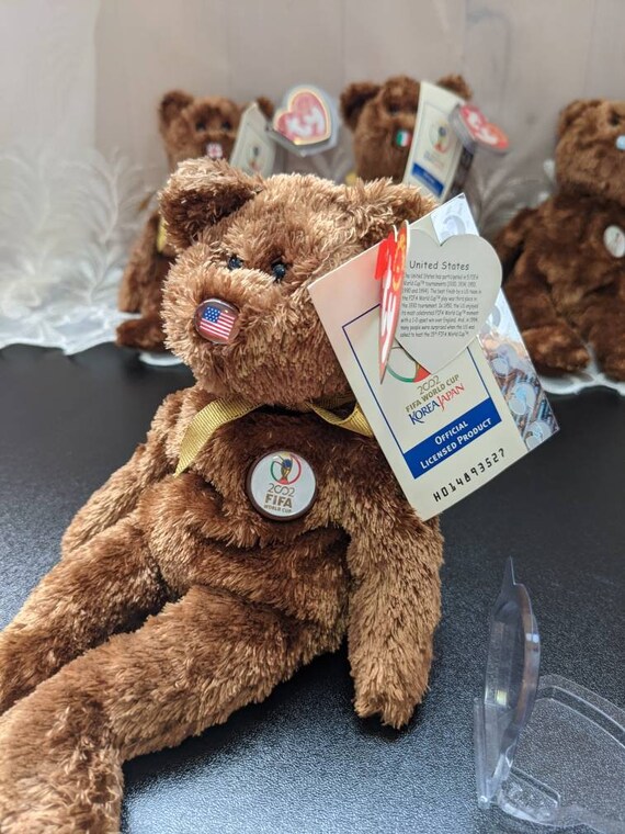 Ty Beanie Babies FIFA Champion Bears - Argentina USA Italy England