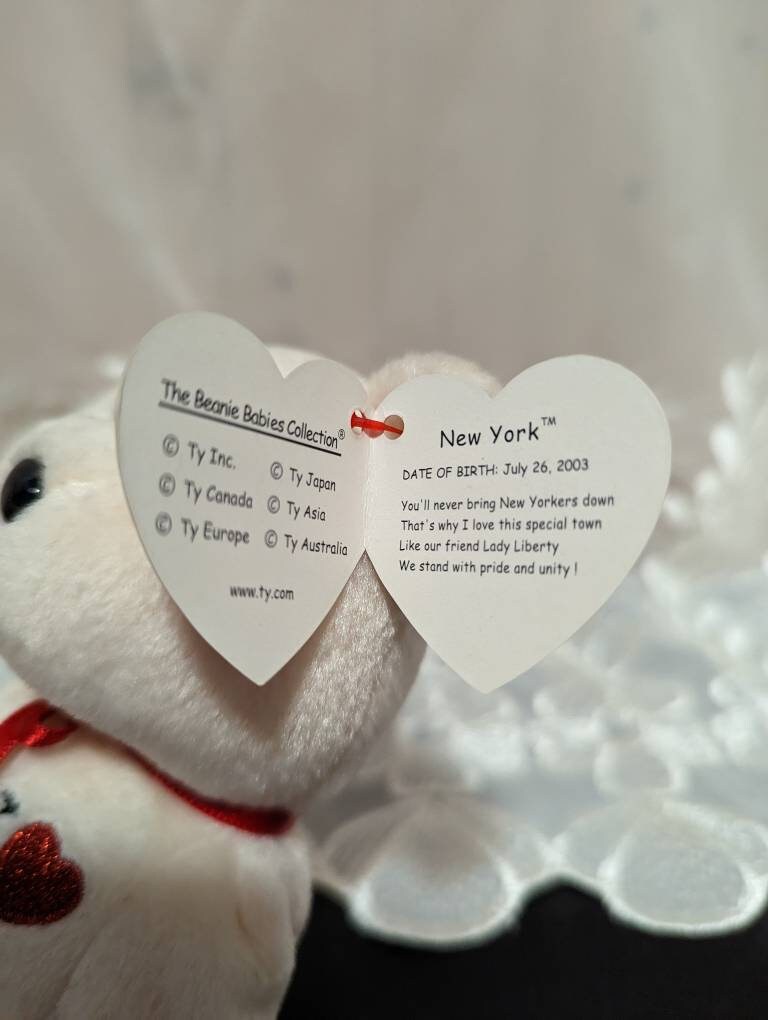 Ty Beanie Baby - I LOVE NEW YORK Orsetto Esclusivo NY. Peluche Da Collezione Con Tag Originale. - Foto 2