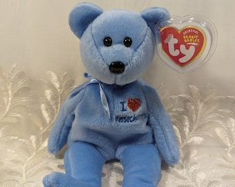 Ty Beanie Baby - I love Massachusetts the Bear (8.5in) State Exclusive