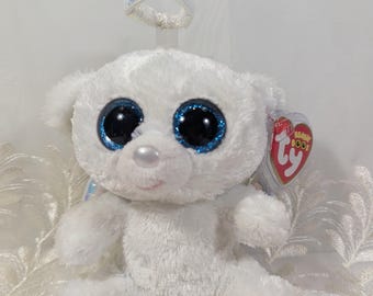 Ty Beanie Boo - Halo the Angel Bear (6in) *Rare*