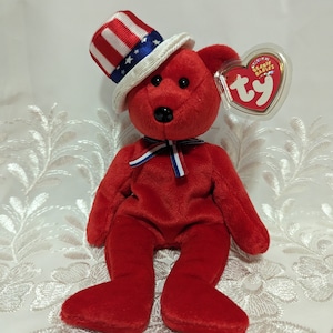 Ty Beanie Baby - Sam The Red USA Bear (9in)