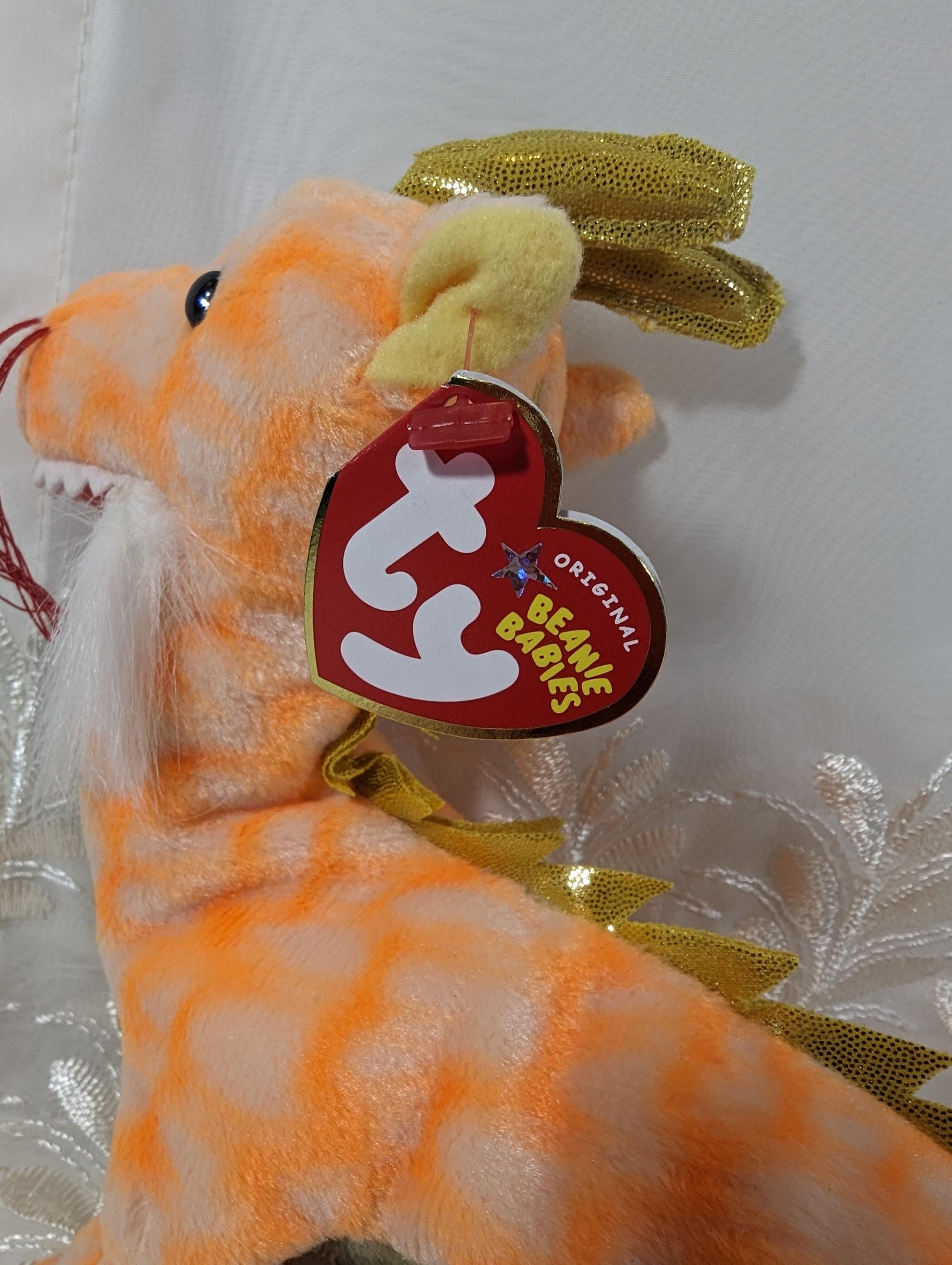 ty ビーニーベイビーズBeanie Baby LOONG the Dragon Ty Beanie Babies Loong the Orange Dragon - Mint *rare* (asia