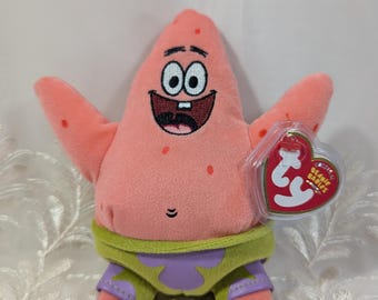 【入手困難】tyビーニーベイビーズ スポンジボブ　ぬいぐるみ 2025年最新】スポンジボブ tyの人気アイテム - メルカリ