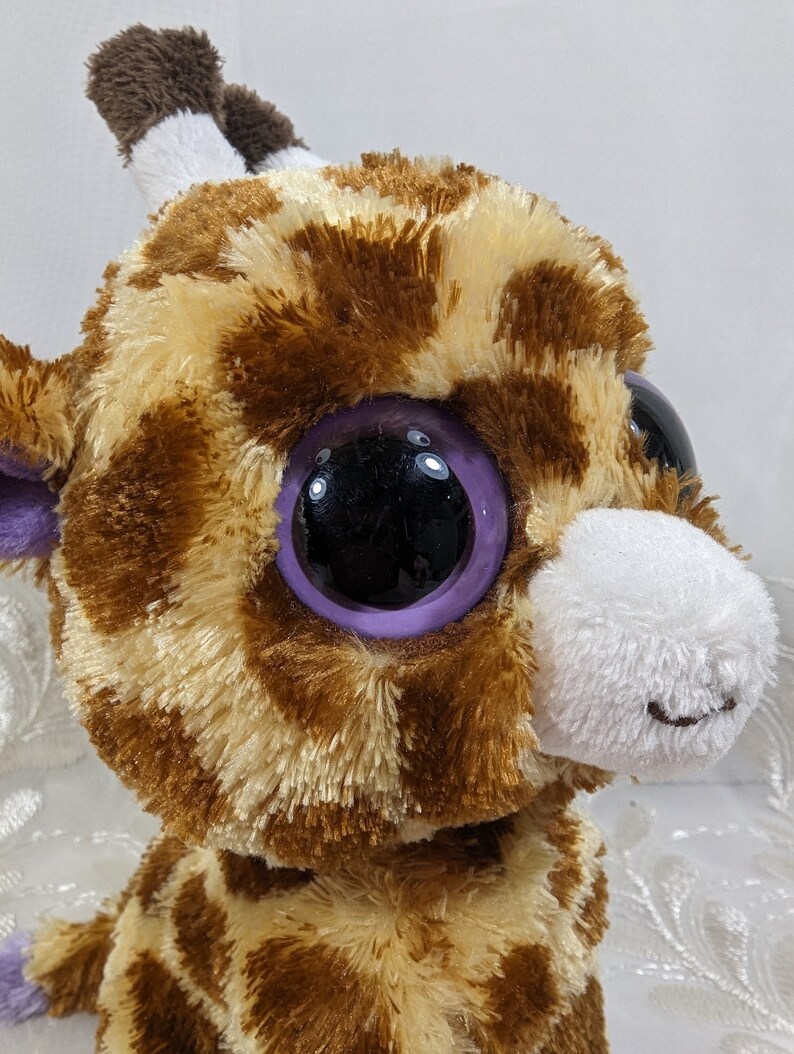 Ty Beanie Boos - Safari the Giraffe - 1st Gen Purple Hang Tag Plush Toy ...