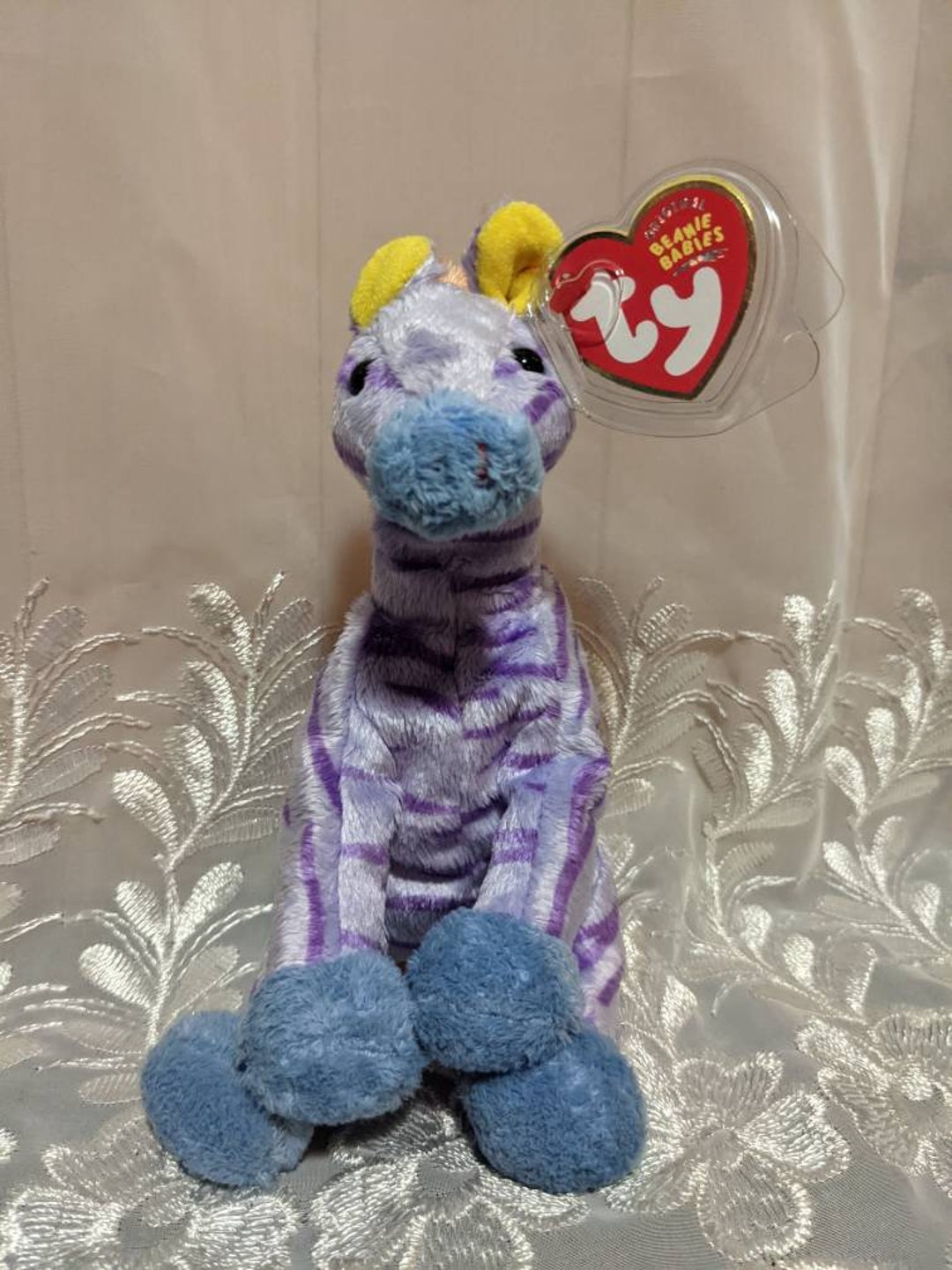 Buy Ty Beanie Babies Vegas the Purple Zebra Mint Vintage Plush Toy Online  in India