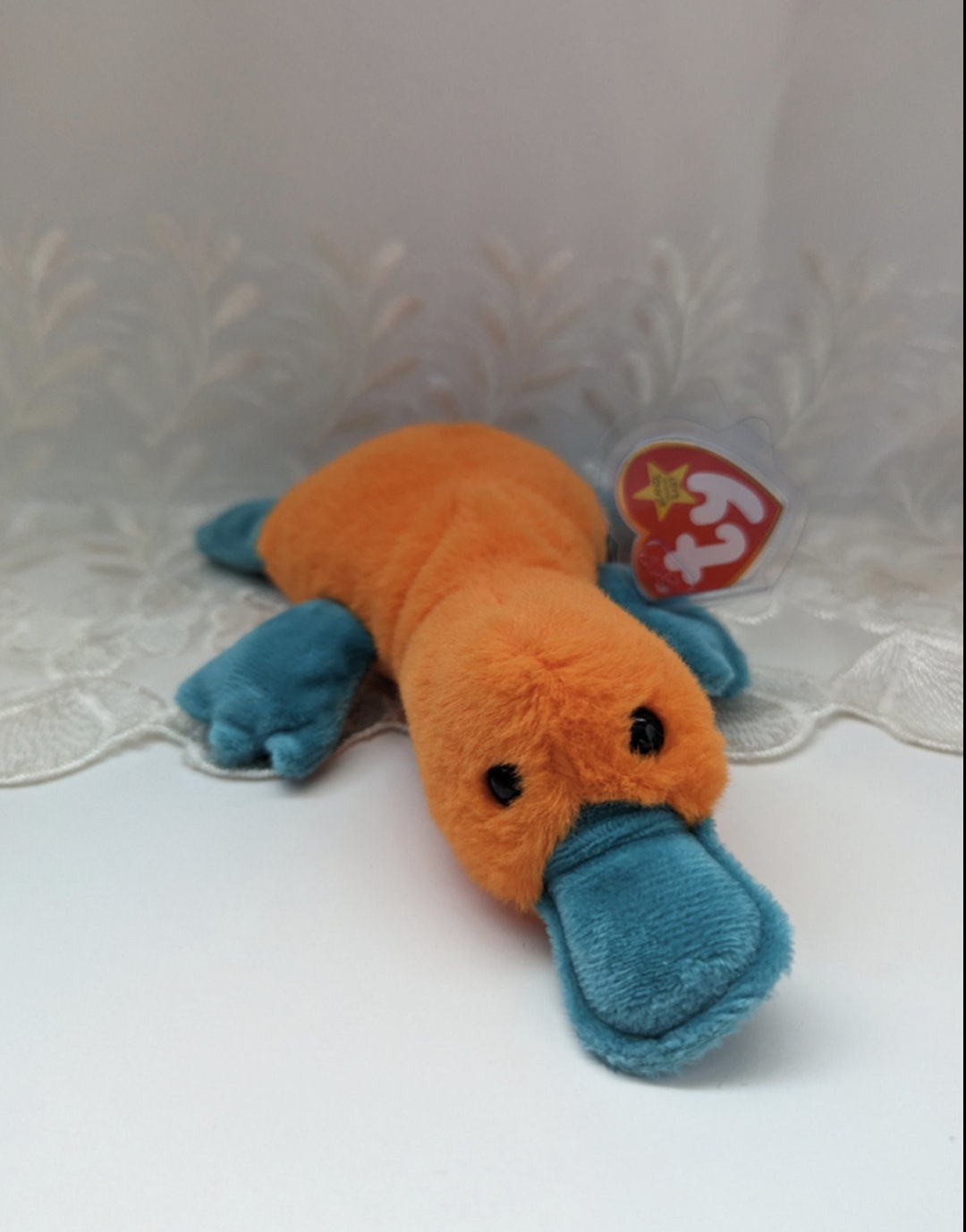 ty-beanie-baby-patti-ii-the-orange-platypus-30th-anniversary-9in