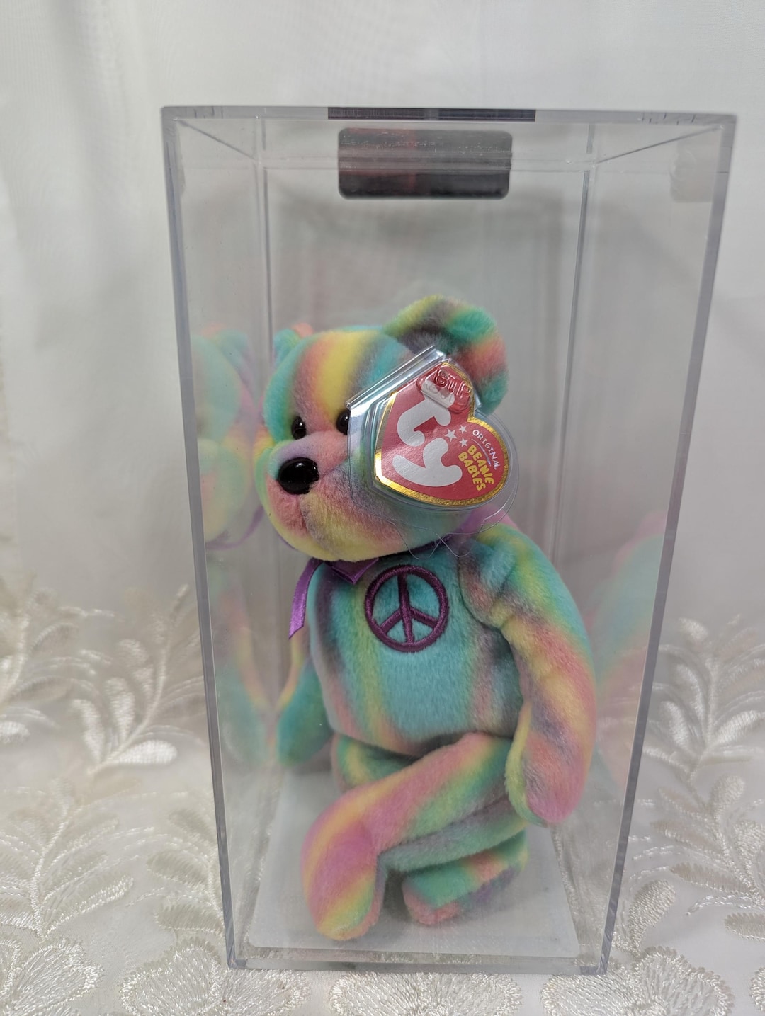 Ty Beanie Baby - Peace the Tie-dye Bear (8.5in) - Etsy