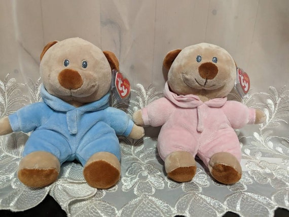 Ty Baby Collection Choose From the PJ Bear Pink or PJ Bear Blue