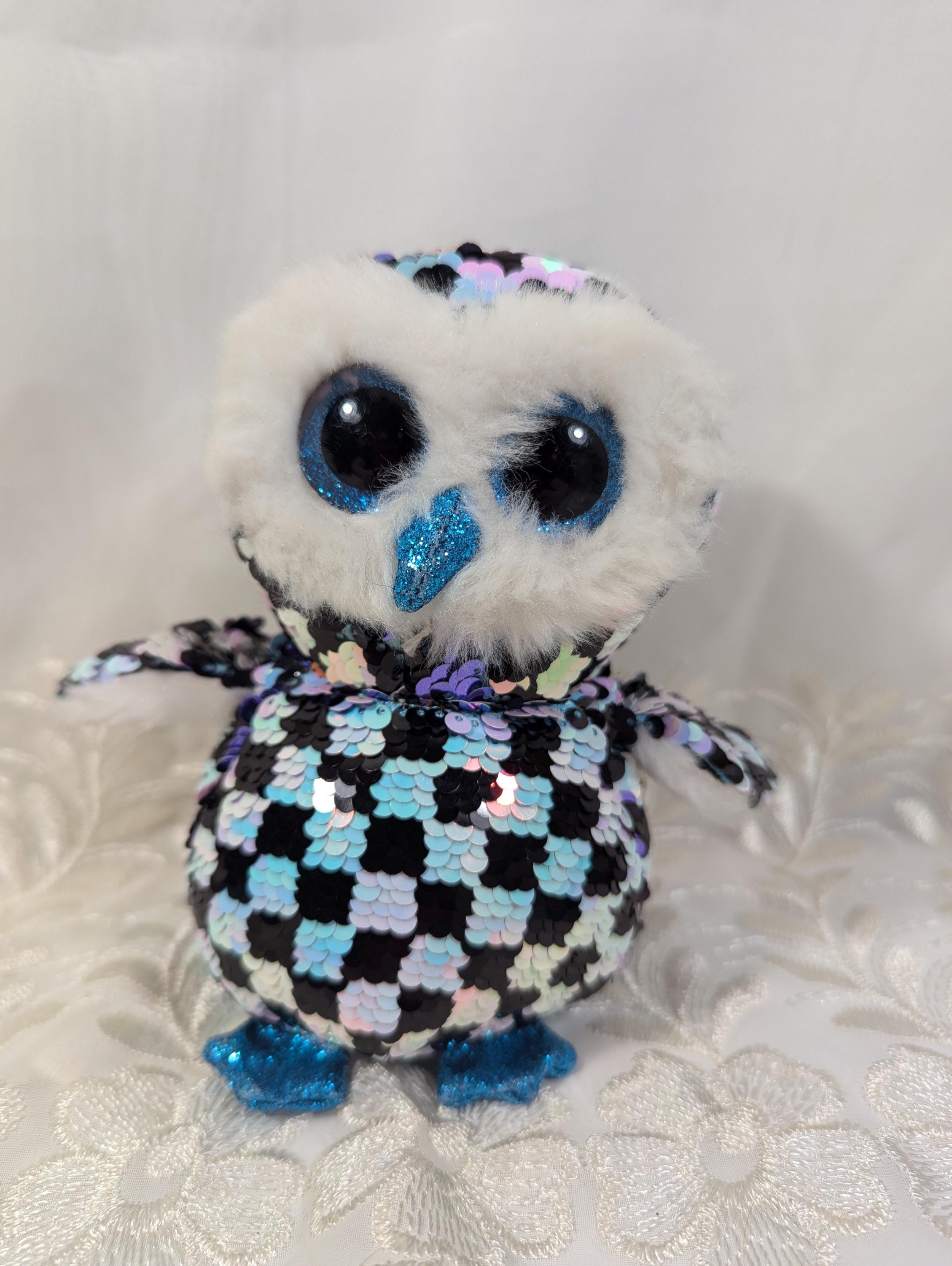 Ty Beanie Boo - Topper The Sequined Owl (6 in) No Tags