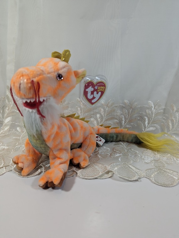 ty ビーニーベイビーズBeanie Baby LOONG the Dragon Ty Beanie Babies Loong the Orange Dragon - Mint *rare* (asia
