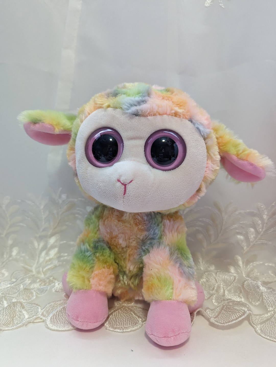 Ty Beanie Boo Blossom the Lamb (9in) First Gen, No Hang Tag