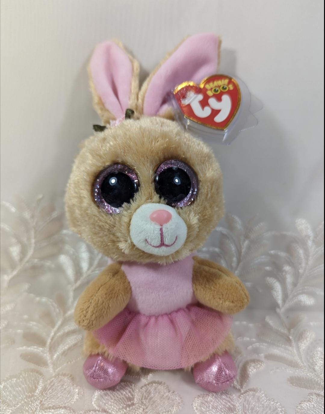 Ty Beanie Boos Twinkle Toes the Ballerina Easter Bunny Rabbit (6