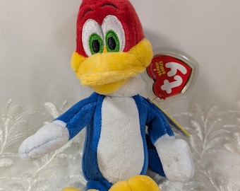 Ty Beanie Baby - Woody Woodpecker the Bird (7 in) *zeldzaam*, exclusief voor Brazilië
