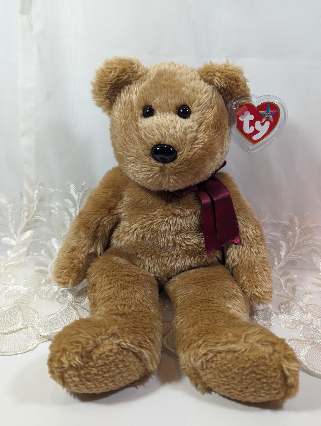 Ty Beanie Buddy Curly the Brown Bear 13in Etsy