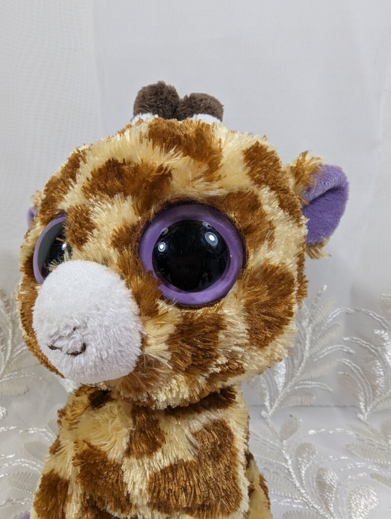 Ty Beanie Boos - Safari the Giraffe - 1st Gen Purple Hang Tag Plush Toy ...