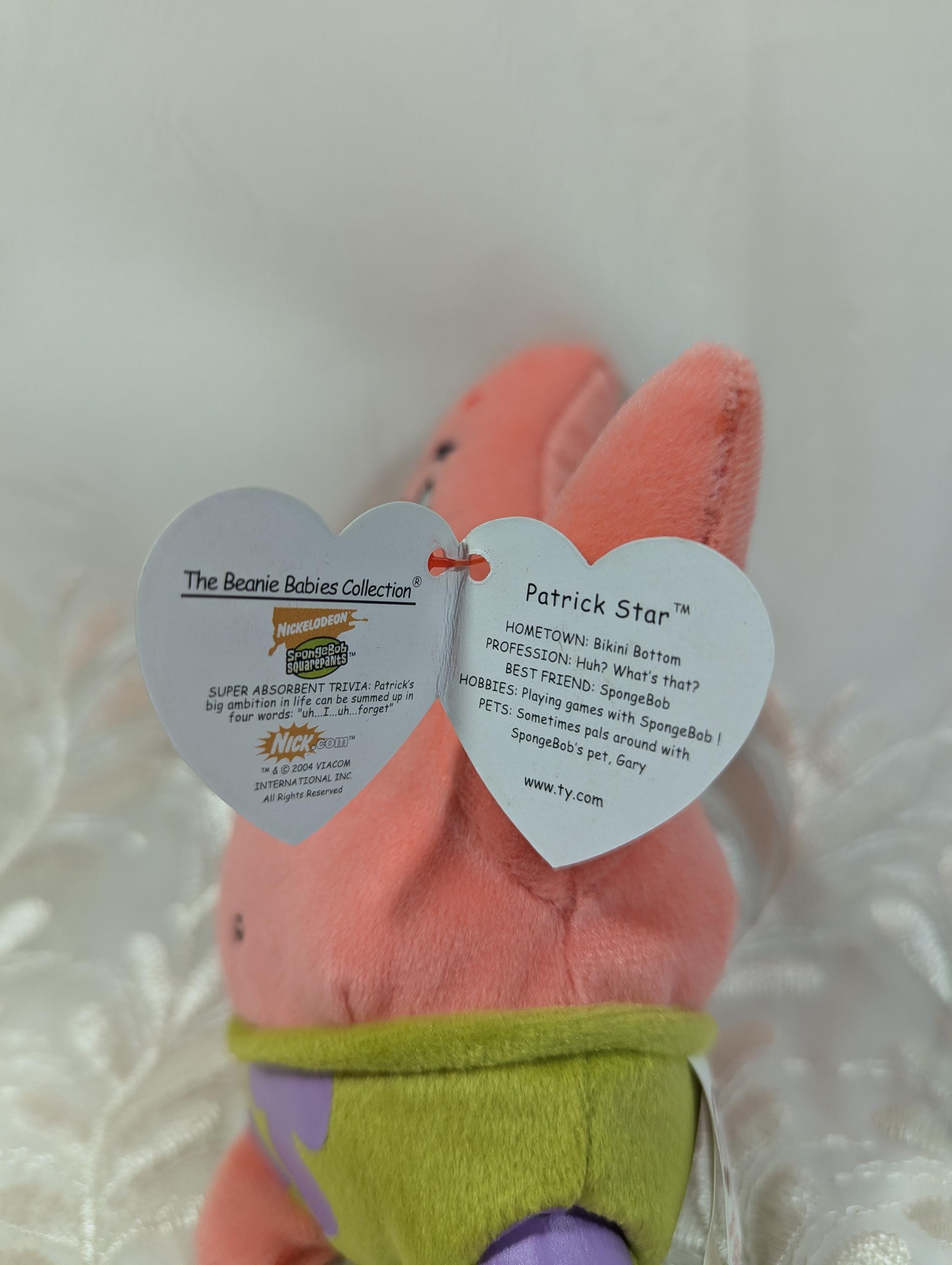 Ty Beanie Baby - Patrick Star From Spongebob (7in) - Etsy