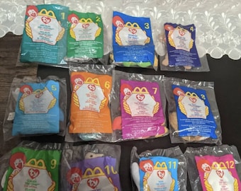 Complete Lot Of 1999 McDonald&#39;s Teenie Beanie Babies In Original Packaging - Sold As Set Or Individually