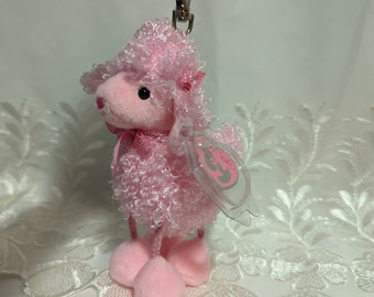 Ty Pinkys - Pinky Poo The Pink Poodle Keychain Clip (4in)